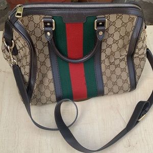 Authentic Gucci Canvas Web Boston Bag. $7️⃣0️⃣ 0️⃣ off PM